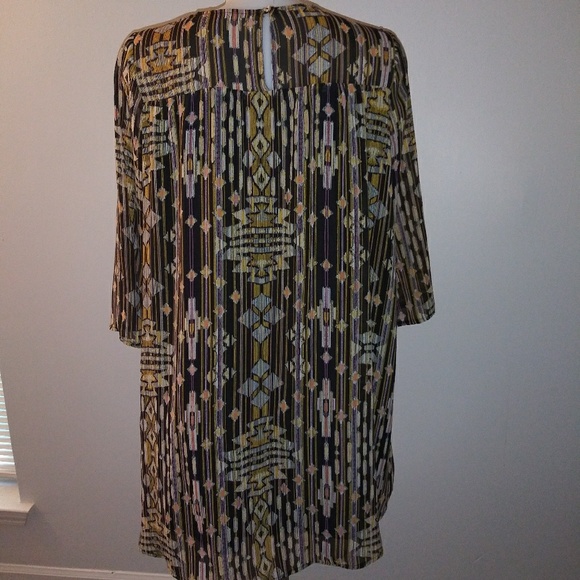 Coffee Multi-Color Brown Tunic/Dress - Picture 9 of 12